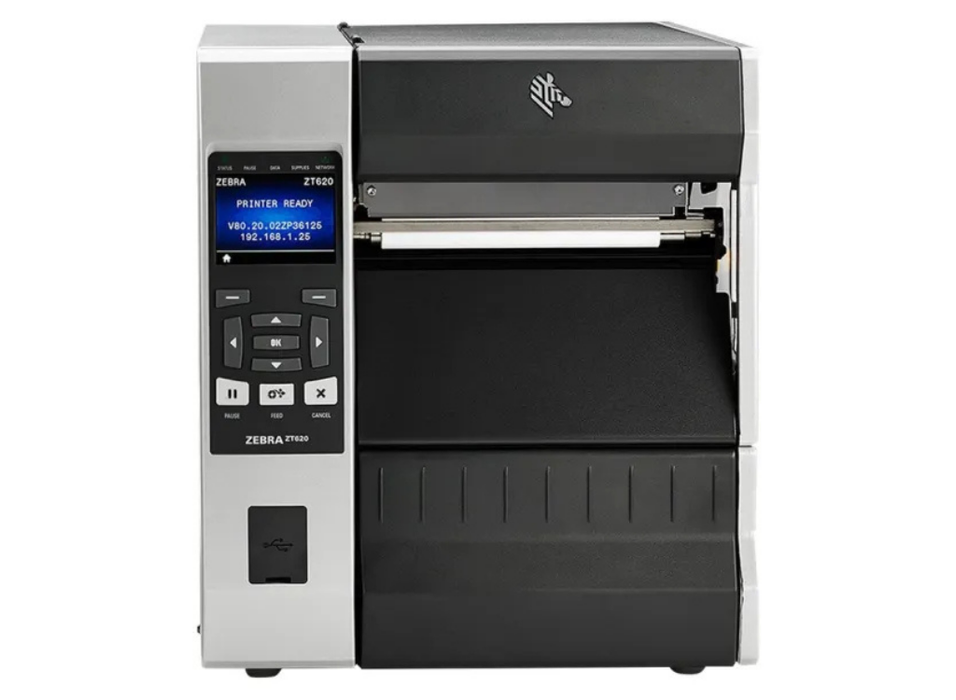 Zebra ZT620 Industrial Thermal Transfer Printer – 6", 300dpi, BT4.0, USB | ZT62063-T0E0100Z Zebra Label Printers Zebra