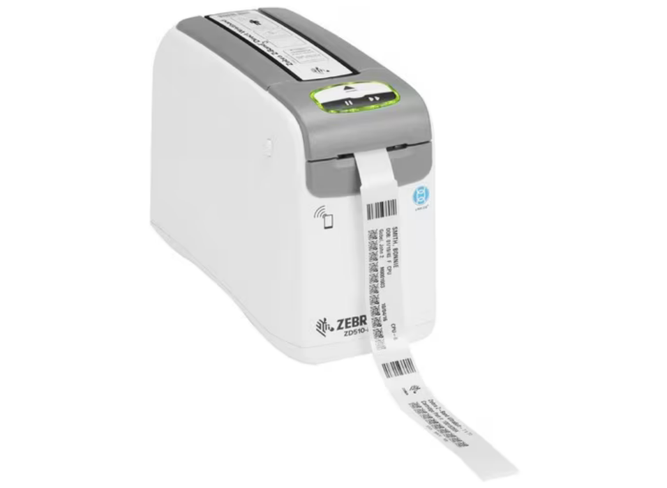 Zebra ZD510-HC Wristband Printer – 300 DPI, USB, Ethernet, Bluetooth, Antimicrobial Z-Band Support | ZD51013-D0EE00FZ Zebra Label Printers Zebra