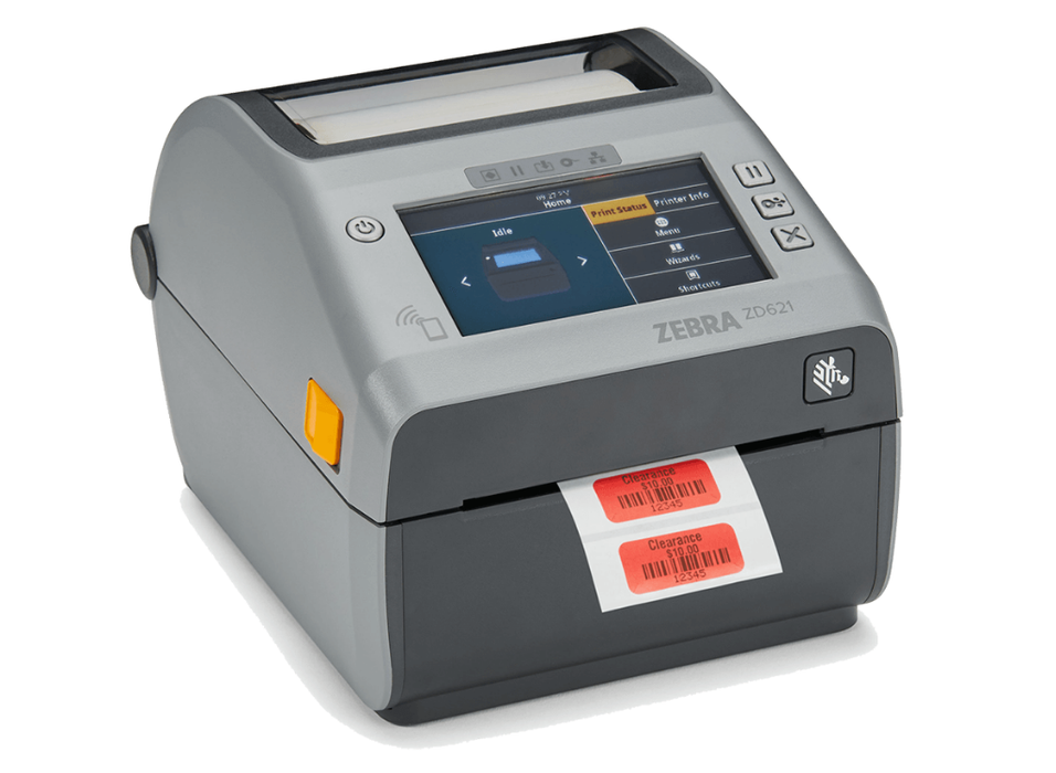Zebra ZD621 4-Inch Thermal Transfer Desktop Printer, 300 dpi, USB, Ethernet, Serial, Bluetooth, LCD Display | ZD6A043-30EF00EZ Zebra Label Printers Zebra