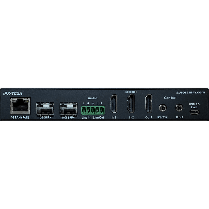 Aurora IPX-TC3A-DF-Pro 3rd Gen 4K 10Gbps AV-over-IP Transceiver Box Network Transceiver Aurora