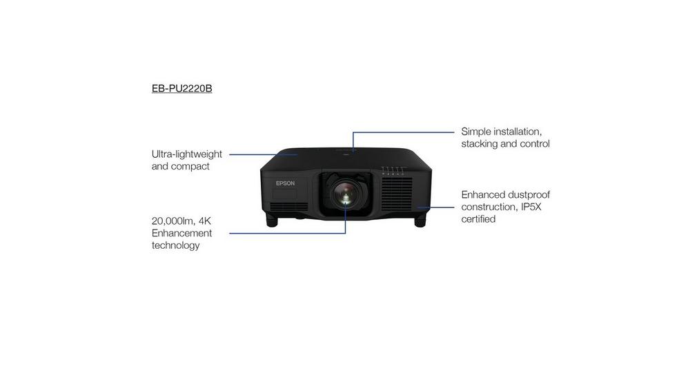 Epson V11HA66840/EBPU2220B Laser Projector - 20000 Lumens Projector Epson