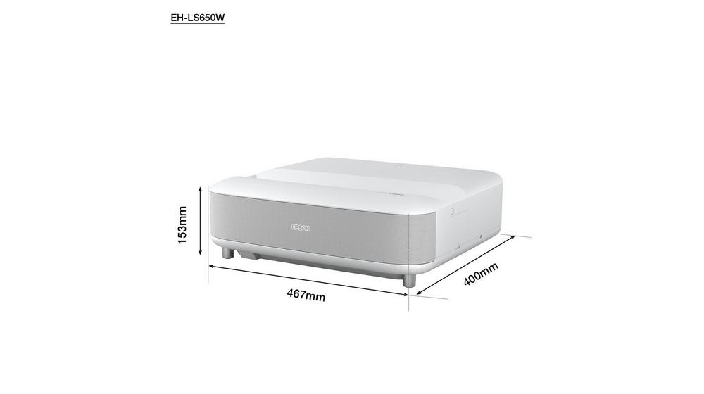 Epson V11HB07040/EH-LS650W 4K Ultra Short Throw Projector - 3600 Lumens Projector Epson
