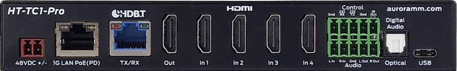 Aurora HT-TC1-PRO 4 Input 4K60 4:4:4 Uncompressed HDBaseT 2.0 Transceiver 330ft Aurora Transceivers Aurora
