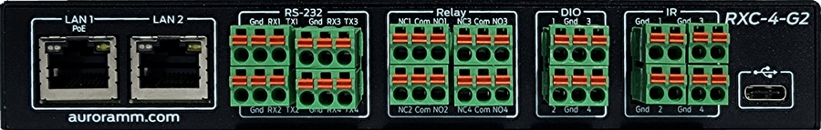 Aurora Multimedia RXC-4-G2 ReAX Control Processor w/ Maximum Serial & Ethernet Control Ports Control Processor Aurora