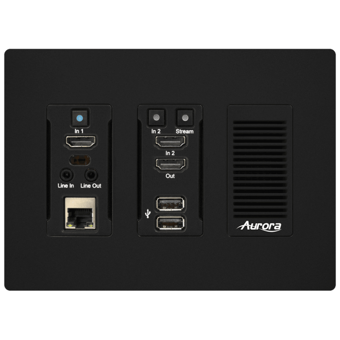 Aurora IPX-TC3A-WP3-C-Pro-B 3rd Gen 4K 10Gbps Transceiver Wall Plate Wallplate Aurora