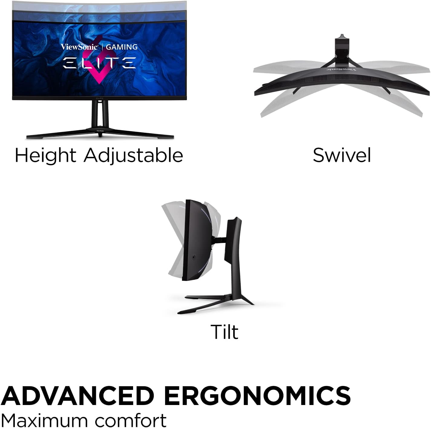 ViewSonic 34" UWQHD 200Hz Ultra Wide Curved Gaming Monitor | XG341C-2K Gaming Monitor ViewSonic