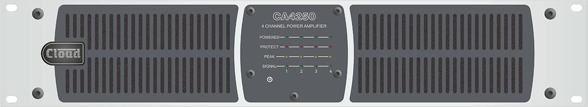 Cloud Electronics CA4250 4 Channel Amplifier 250w Per Output Channel Audio Amplifier Cloud Electronics