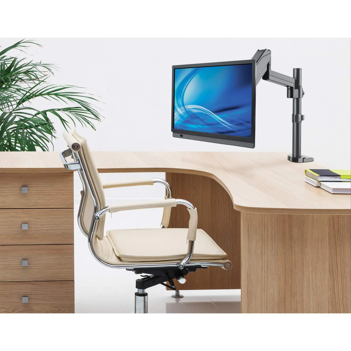 Manhattan 17"-32" LCD Monitor Mount with Gas-Spring Arm | 461580 Monitor Arm Desk Mount Manhattan