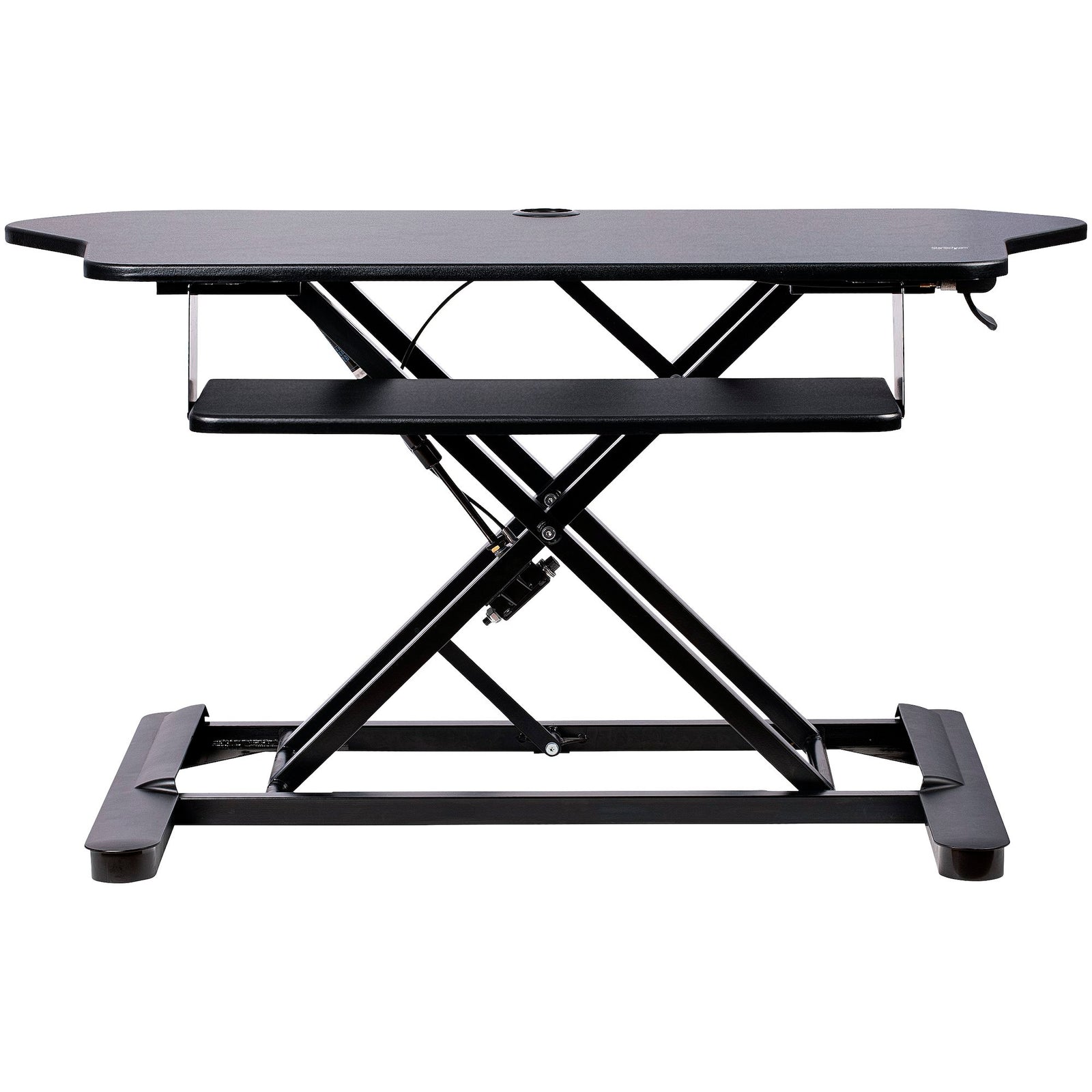 StarTech ARMSTSCORNR Corner Sit Stand Desk Converter with Keyboard Tray Table Stand Startech