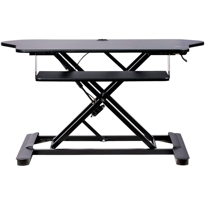 StarTech ARMSTSCORNR Corner Sit Stand Desk Converter with Keyboard Tray Table Stand Startech