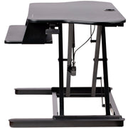 StarTech ARMSTSCORNR Corner Sit Stand Desk Converter with Keyboard Tray Table Stand Startech
