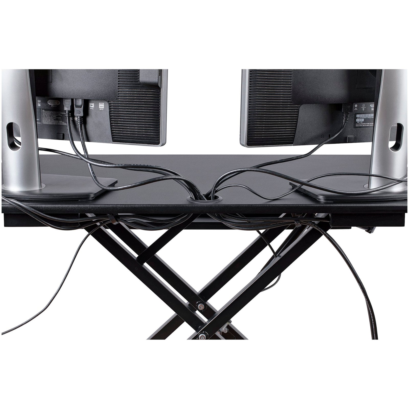 StarTech ARMSTSCORNR Corner Sit Stand Desk Converter with Keyboard Tray Table Stand Startech