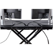 StarTech ARMSTSCORNR Corner Sit Stand Desk Converter with Keyboard Tray Table Stand Startech