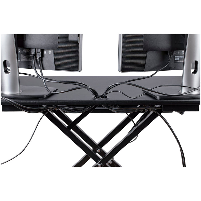 StarTech ARMSTSCORNR Corner Sit Stand Desk Converter with Keyboard Tray