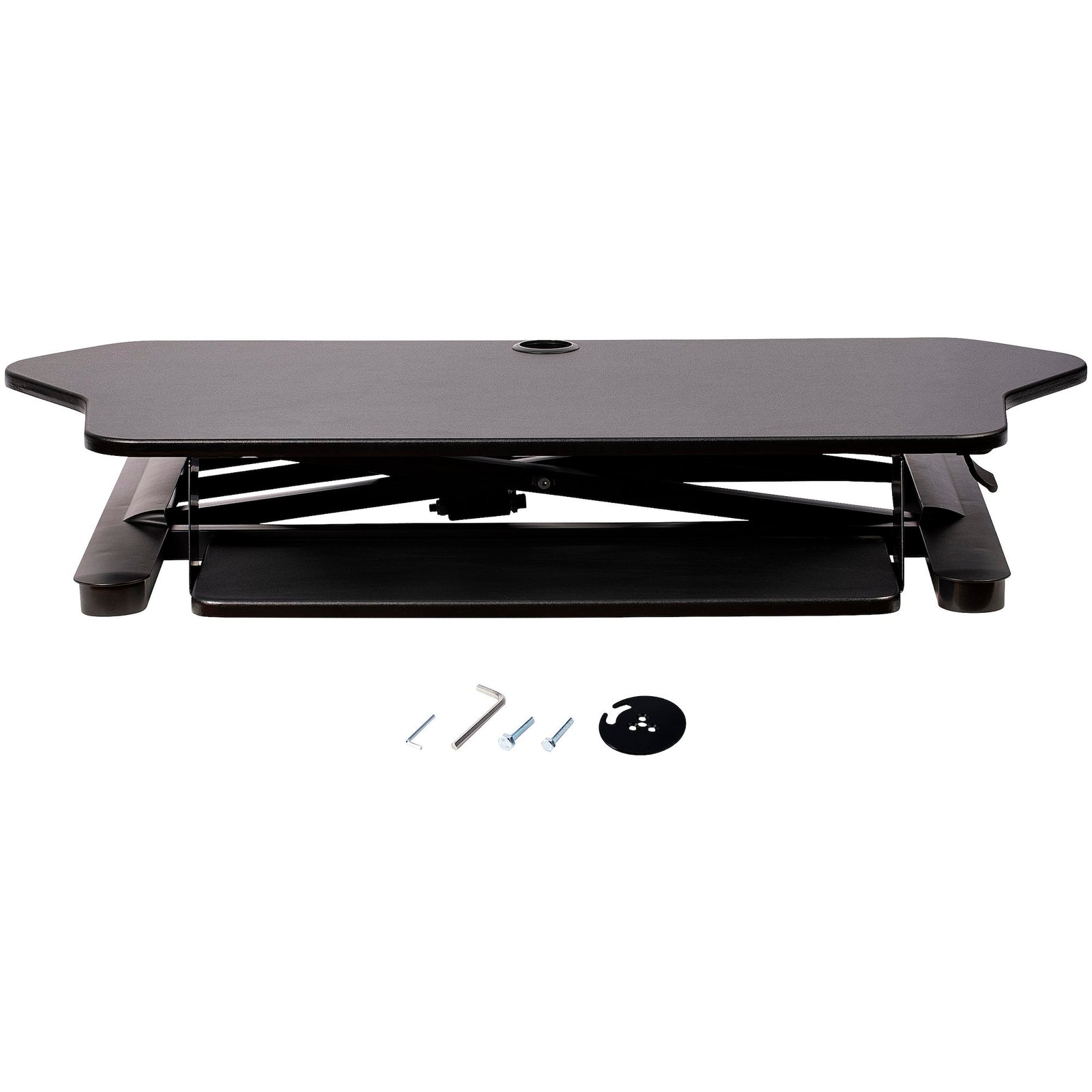 StarTech ARMSTSCORNR Corner Sit Stand Desk Converter with Keyboard Tray Table Stand Startech