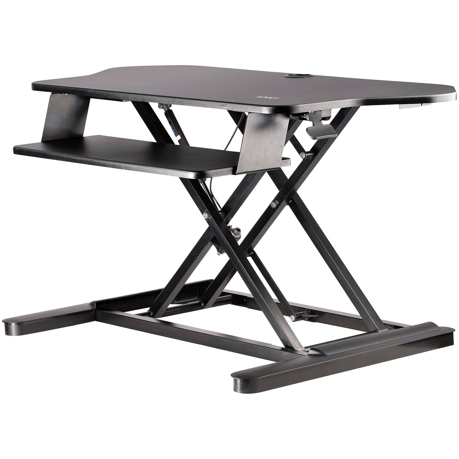 StarTech ARMSTSCORNR Corner Sit Stand Desk Converter with Keyboard Tray Table Stand Startech