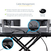StarTech ARMSTSCORNR Corner Sit Stand Desk Converter with Keyboard Tray Table Stand Startech