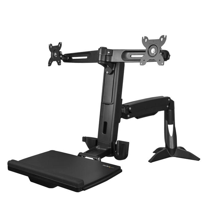 StarTech ARMSTSCP2 Sit Stand Dual Monitor Arm | Up To 24" Displays