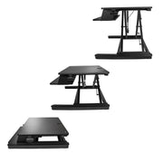StarTech ARMSTSLG Sit Stand Desk Converter with Keyboard Tray | Large 35” x 21" Surface Table Stand Startech