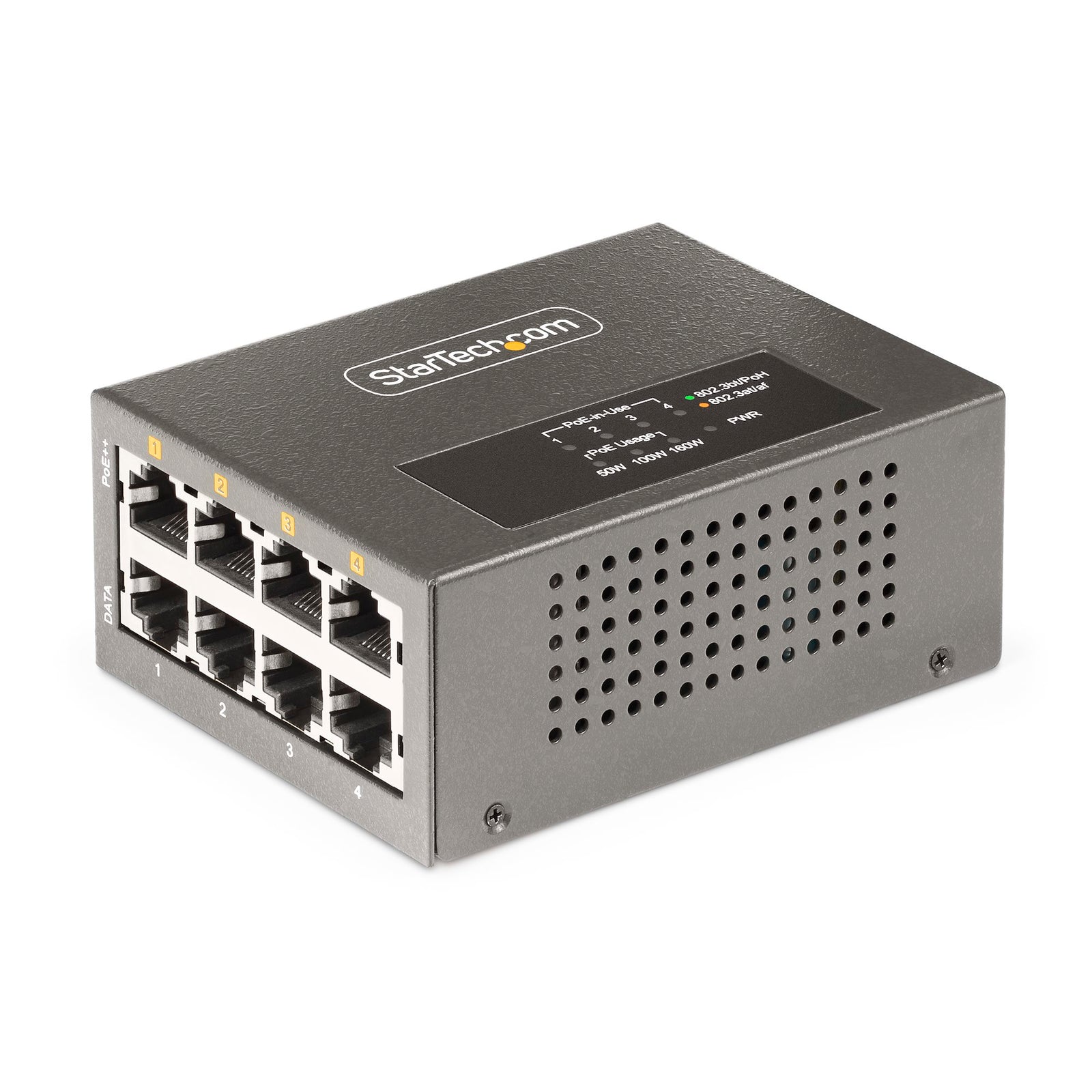 StarTech 4-Port Multi-Gigabit PoE++ Injector, 5/2.5/1G Ethernet (NBASE-T), PoE/PoE+/PoE++ (802.3af/802.3at/802.3bt), | AS445C-POE-INJECTOR Adapter / Converter Startech