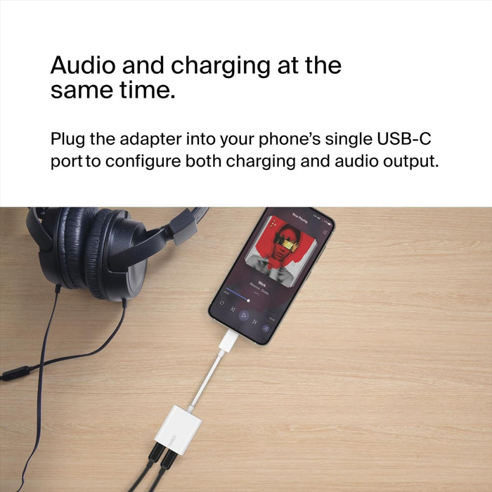 Belkin RockStar™ USB-C Audio + Charge Adapter | F7U081BTWH