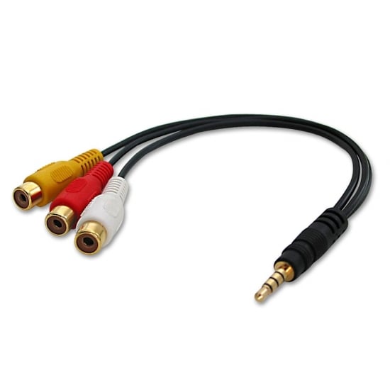 Lindy AV Adapter Cable - Stereo & Composite Video | 35539 Audio / Video Cable Lindy