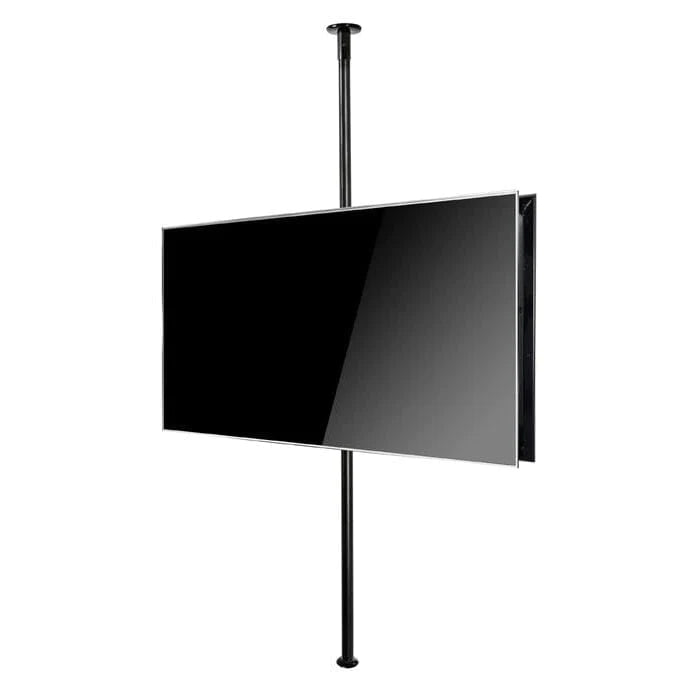 B-Tech 40"-75" Back to Back Twin Screen Floor to Ceiling Bracket With 2m Pole | BT2MTSFB-B2B40-75 Ceiling Mount Bracket B-Tech Black