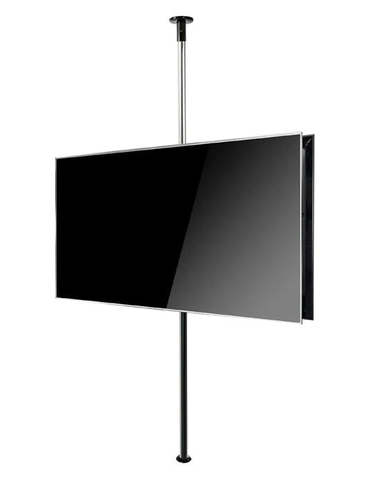 B-Tech 40"-75" Back to Back Twin Screen Floor to Ceiling TV Bracket with 3m Pole | BT3MTSFB-B2B40-75 Floor to Ceiling Display Mount B-Tech Silver