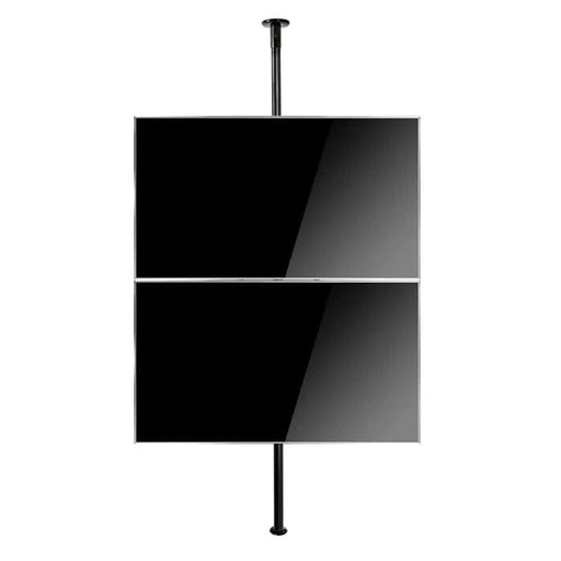 B-Tech BT2MFCLF-DS40-65/B Twin Screen Floor to Ceiling Screen Bracket with 2m Pole - Up to 40"-75" Screen