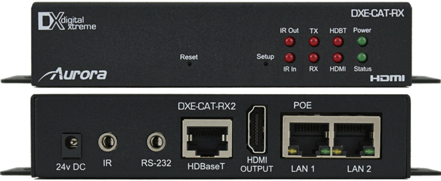 Aurora Multimedia DXE-CAT-RX2-4K 330ft HDBaseT Receiver AV Extender Aurora