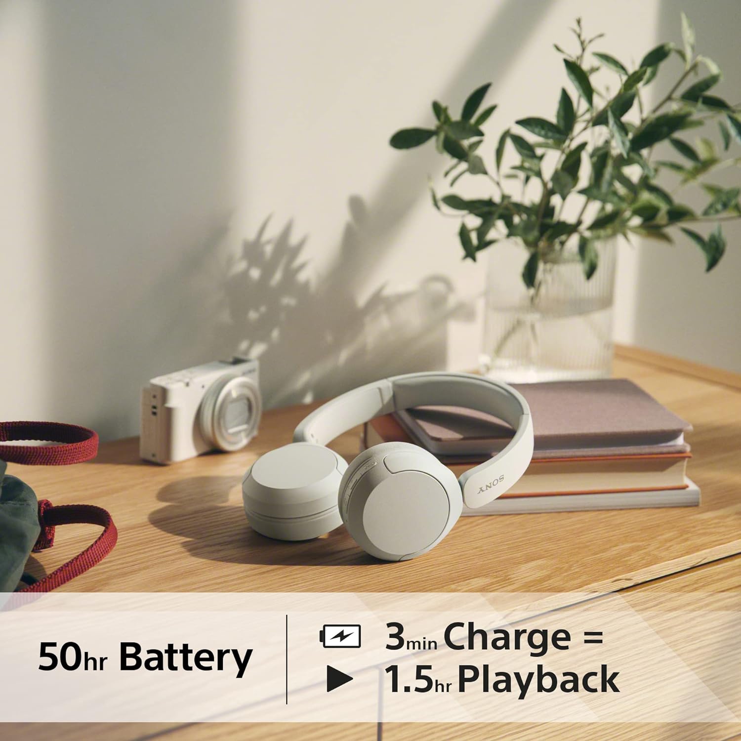 Sony WH-CH520 Wireless Calls/Music Headphones White | WHCH520W.CE7 Headset Sony