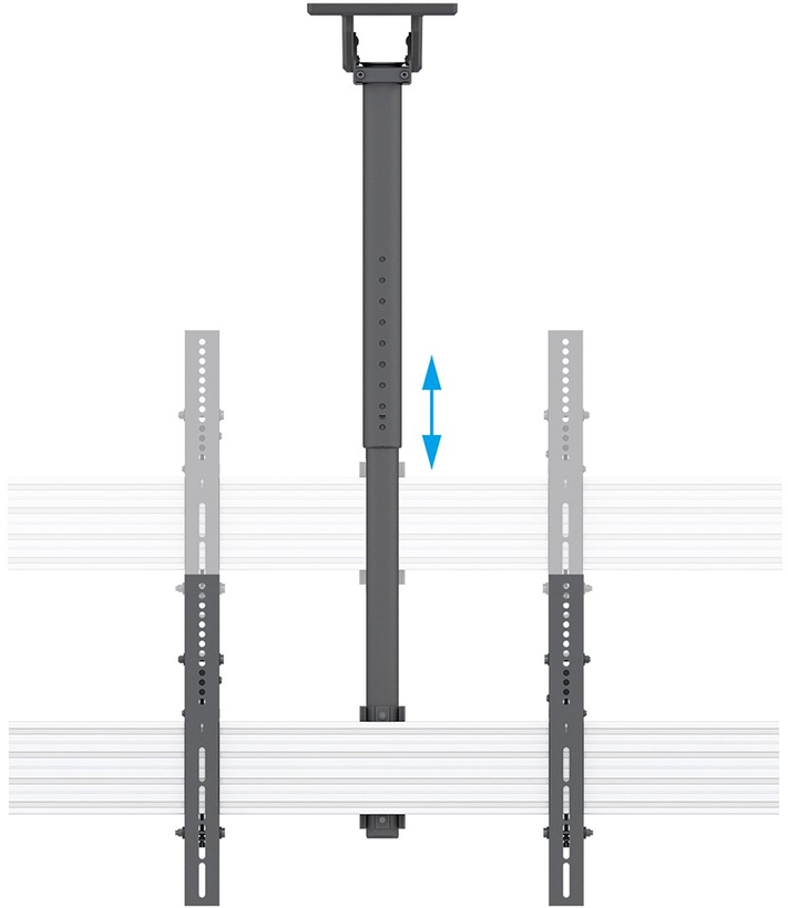 Neomounts NMPRO-CMB4 Quad Ceiling Menu Board Mount 32″–65″, 114 cm Pole Ceiling Mount Bracket NeoMounts