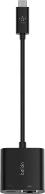 Belkin USB-C to Ethernet + Charge Adapter | INC001BTBK Mobile Device Charger Belkin