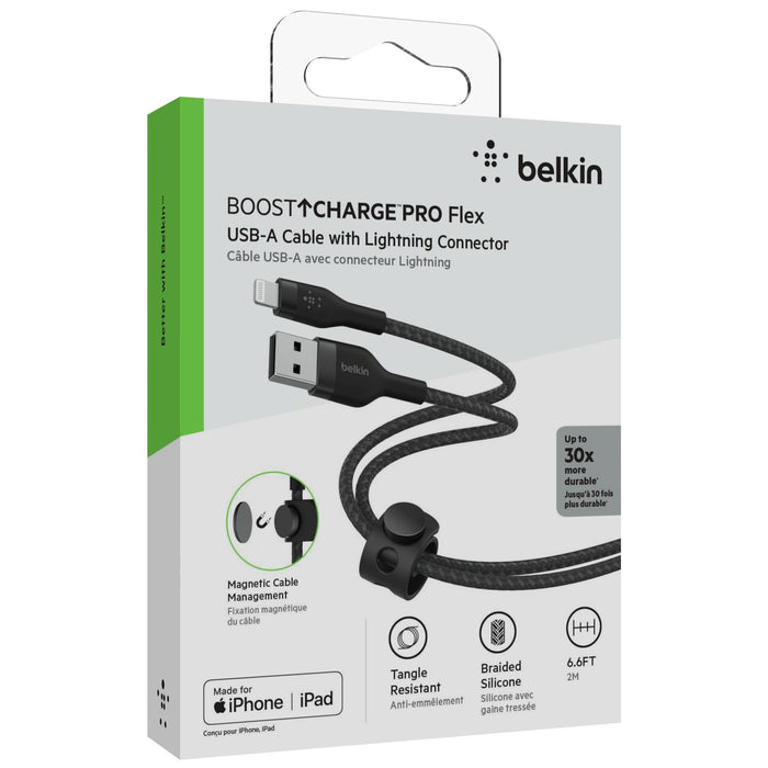 Belkin Silicone Lightning to USB-A Cable 30x More Durable | CAA010BT2MBK