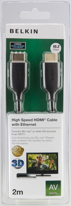 Belkin High-Speed HDMI Cable with Ethernet 4K/Ultra HD Compatible | F3Y021BT2M