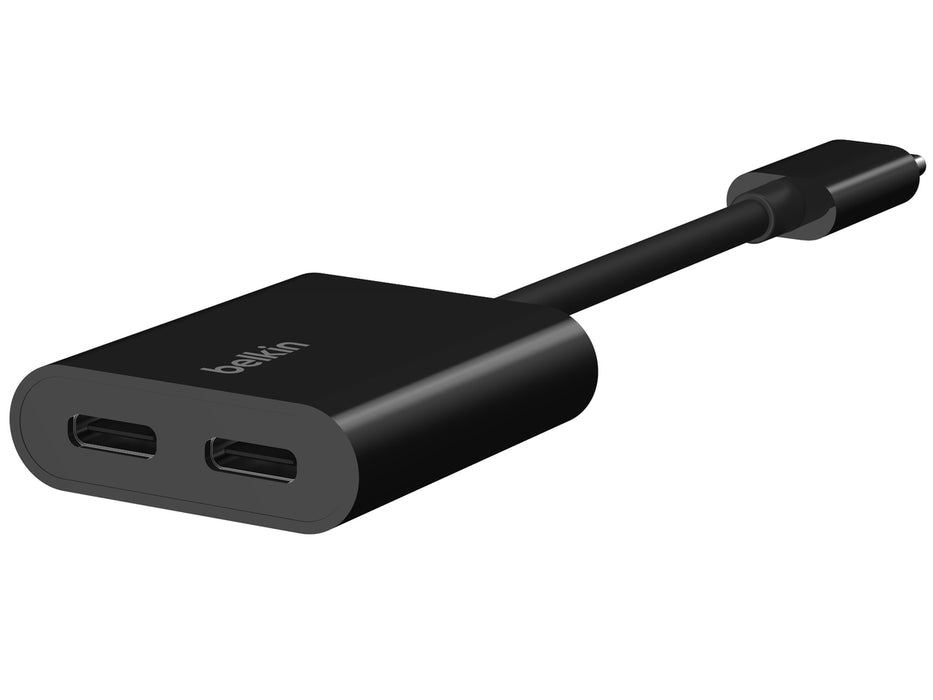 Belkin RockStar™ USB-C Audio + USB-C Charge Adapter Black | F7U081BTBLK