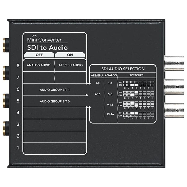 Blackmagic Design Mini Converter SDI to Audio | CONVMCSAUD Video Signal Converters Blackmagic