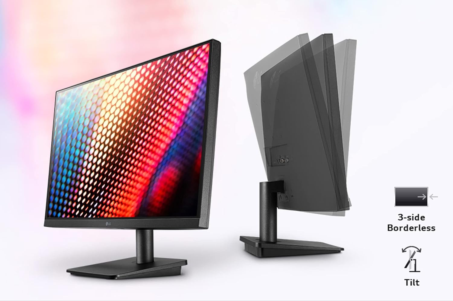 LG 24MP400P-B.BEK 23.8'' IPS Full HD Monitor with 3-Side Virtually Borderless Design Desktop Monitor LG