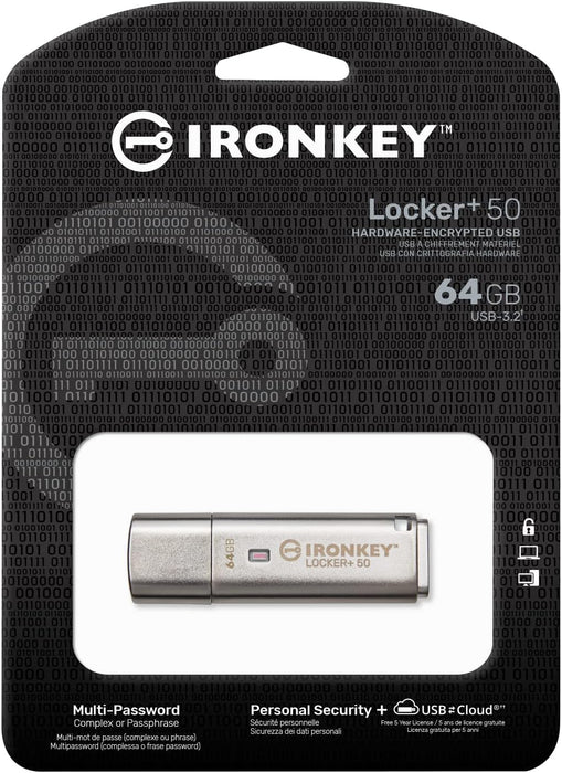 Kingston Technology IronKey 64GB IKLP50 AES USB Flash Drive | IKLP50/64GB