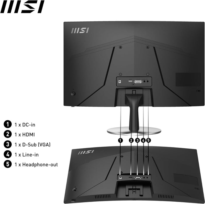 MSI 24" Full HD 100Hz Curved Business & Productivity Monitor | PRO MP2422C