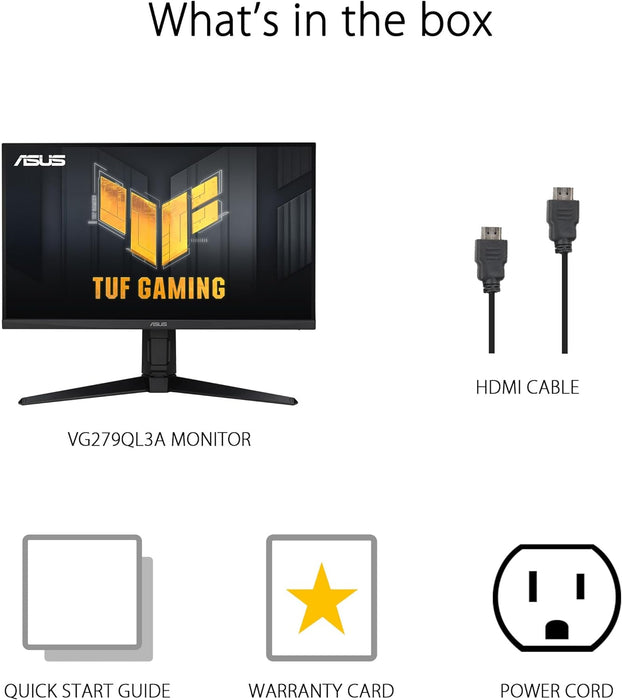 Asus 27" TUF Gaming 180Hz Fast IPS Gaming Monitor | VG279QL3A