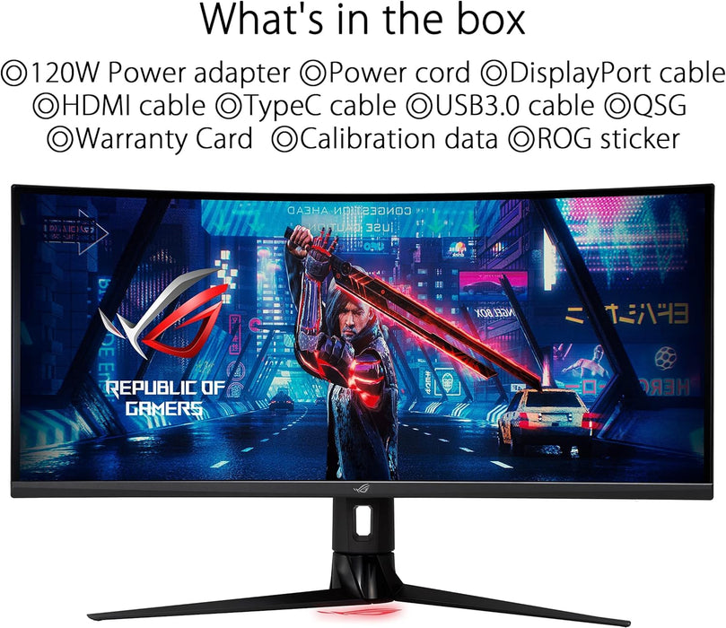 Asus ROG Strix XG349C 86.7 cm (34.1") 3440 x 1440 pixels UltraWide QHD Computer Monitor Black