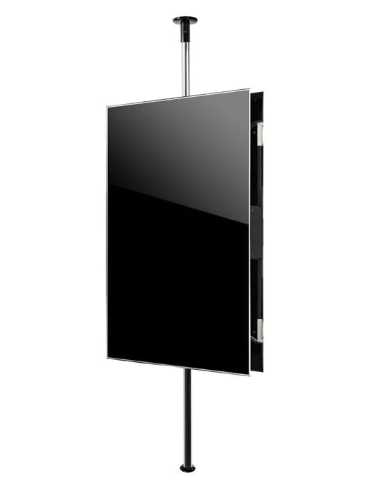 B-Tech 40" - 75" Twin Screen Floor to Ceiling TV Bracket with 3m Pole | BT3MPTFCB-B2B40-75 Ceiling Mount Bracket B-Tech Silver