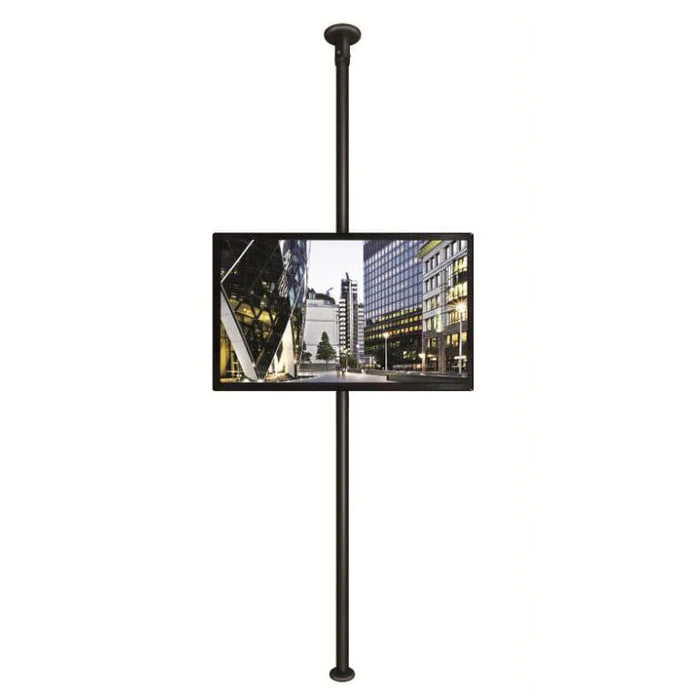 B-Tech 40"-75" Floor to Ceiling Screen Bracket with 3m Black Pole | BT3MFSB40-75 Floor to Ceiling Display Mount B-Tech
