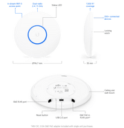Ubiquiti UniFi AP AC PRO Wireless AC1750 Dual Band PoE Access Point - UAP-AC-PRO Wireless Access Point Ubiquiti