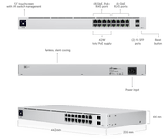 Ubiquiti UniFi Gen2 16 Port PoE Gigabit Network Switch - USW-16-POE Network Switch Ubiquiti