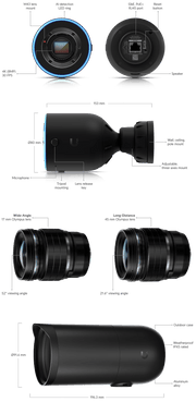 Ubiquiti AI DSLR Bullet IP Security Camera Indoor & Outdoor Ceiling/Wall/Pole | UVC-AI-DSLR-LD Security Camera Ubiquiti