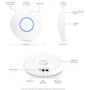 Ubiquiti UniFi AP HD MIMO Wireless AC2500 Dual Band PoE Access Point | UAP-AC-HD Wireless Access Point Ubiquiti