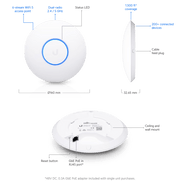 Ubiquiti UniFi nanoHD 4x4 Wave2 MU-MIMO Wireless PoE Access Point - UAP-NANOHD Wireless Access Point Ubiquiti
