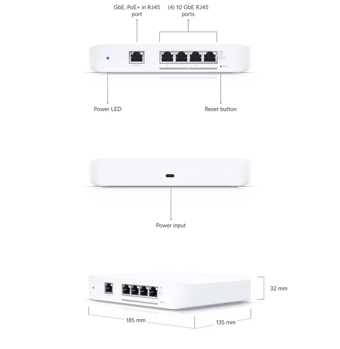 Ubiquiti UniFi Switch Flex XG Managed L2 10G Ethernet Switch | USW-FLEX-XG Ubiquiti Managed Switches Ubiquiti